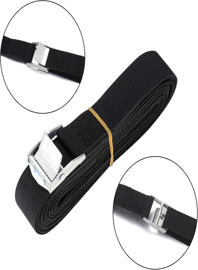 SHOPEE 2 Pcs Black Polyester Cargo Straps, 1" x 16Ft (5M) Adjustable Ratchet Tie Down Straps with Metal Buckles, Universal Fit for SUV, ATV, Truck, Car & More - Image 3